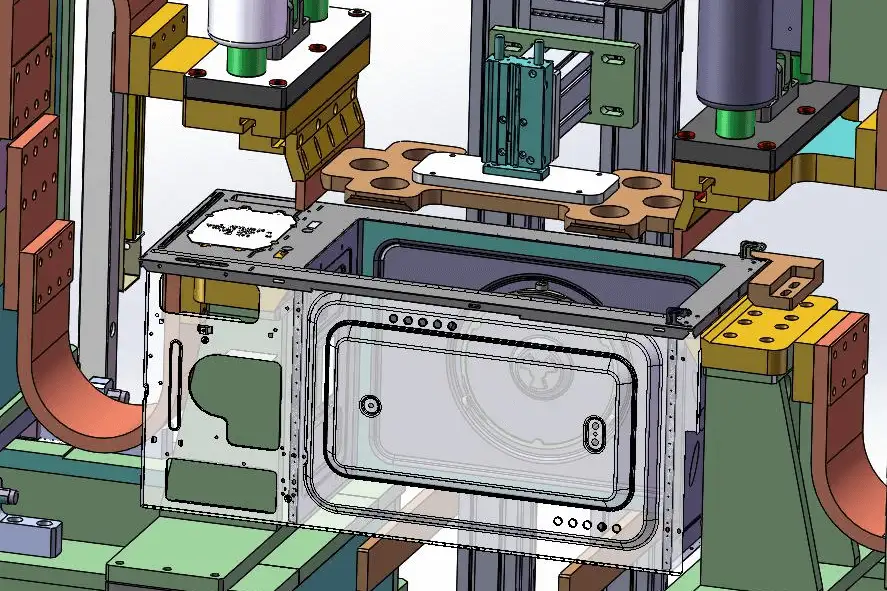 Máquina de soldadura automática de punto con estante de horno de acero inoxidable