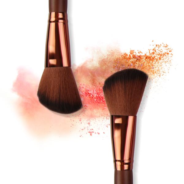 lWholesale Brown Color  Makeup Brushes Fan Brush Best Make up Brushes