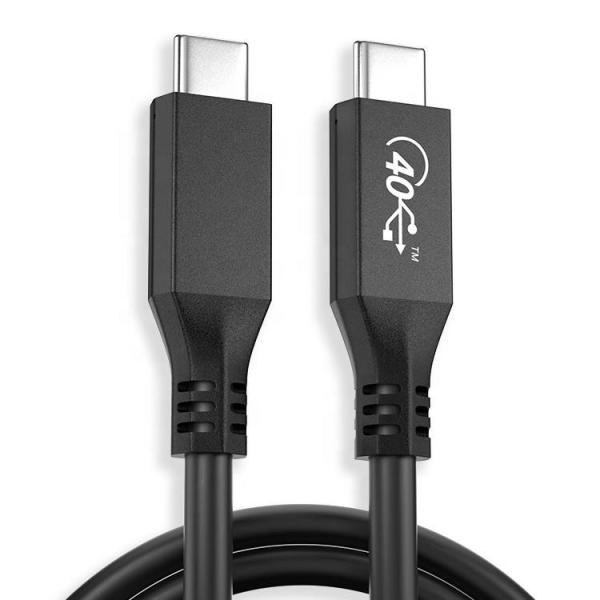 FCC Certified 0.8m Thunderbolt 3 USB Cable 40Gbps PD 100W Charging Full Featured