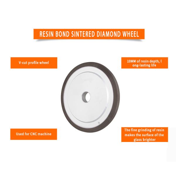 V - Cut Sintered Diamond Wheels For Tools Sharpening / Tungsten Carbide / Glass