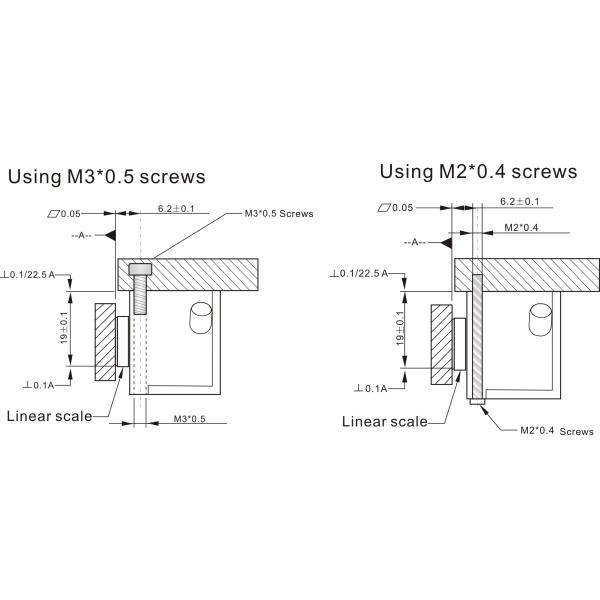 Escala/codificador de cristal lineares ópticos reflectores para no la señal de referencia del contacto