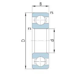 Angular Contact 440C SS5203-2RS/F Stainless Steel Bearings