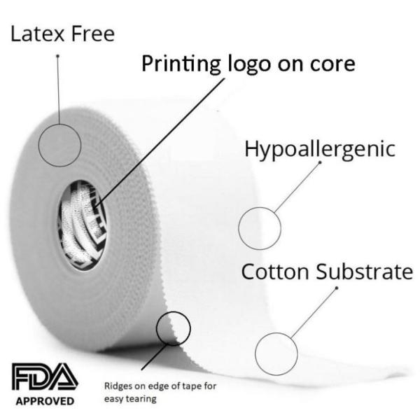 100% Cotton Athletic Tape Medical Gauze Bandage 3.8cmx9.14m
