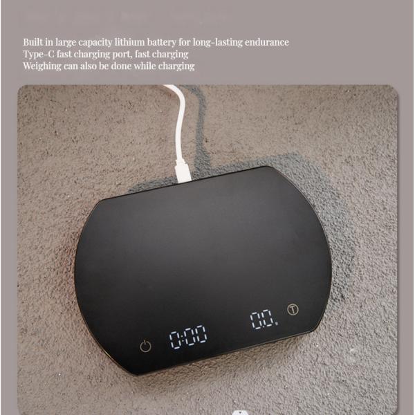 ODM Design Digital Silicone Pad Coffee Weighing Drip Scale with Timer Sustainable Brewing