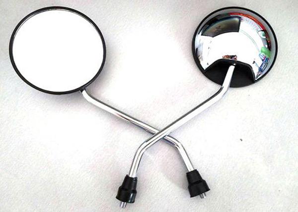 High Durability Round Chrome Motorcycle Mirrors For Suzuki Chopper Motorbike