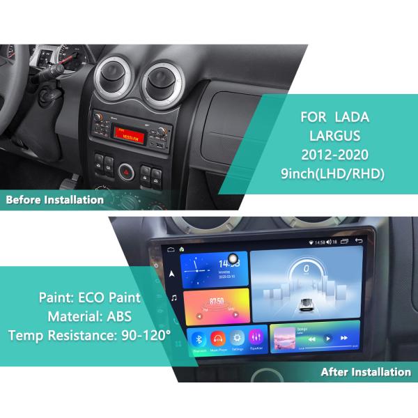 LADA LARGUS 9インチラジオスクリーンカーDVDプレーヤー、QLEDディスプレイおよびGPSナビゲーションシステム搭載