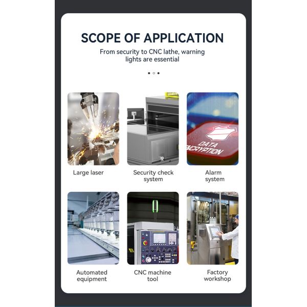 Tour lumineuse à balise en aluminium IP50 DC 24V pour avertissement de sécurité