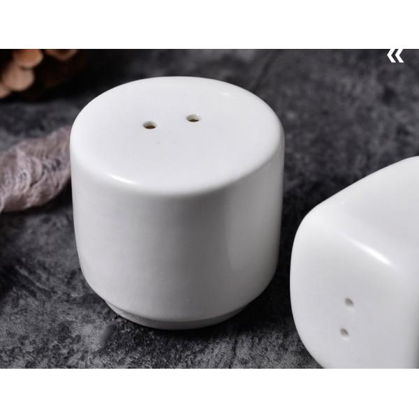 White Ceramic Salt And Pepper Shakers
