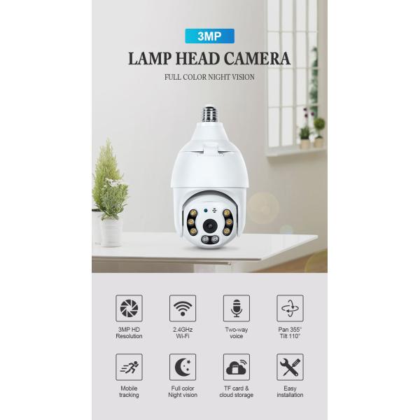 360 Degree HD Surveillance PTZ Security Wifi Cctv Network Camera for Smart Light Bulb