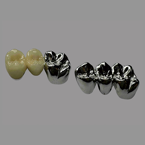 CoCr Full Metal Crown And Bridge Smooth Polished Customizable