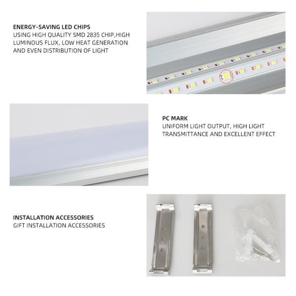 Residential SMD2835 54W 4ft Led Batten Light 1200mm Energy Saving