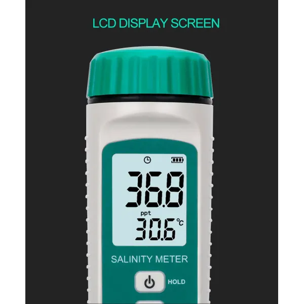 Portable Digital Salinity Meter 0.00ppt-50ppt Measuring Range for Water Quality Testing