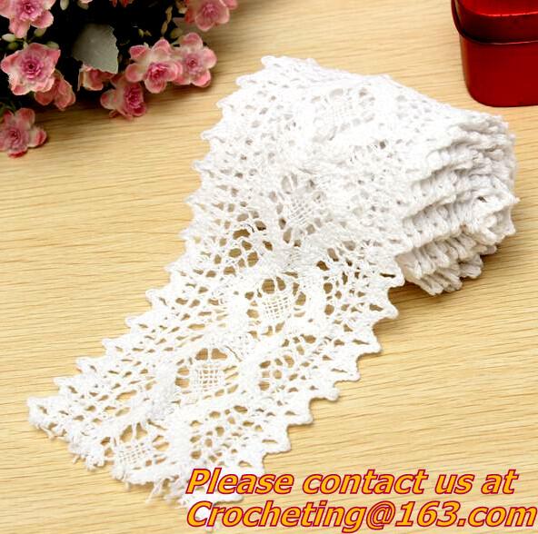 white cotton lace, trimming lace,crocheted lace for diy,garment accessory