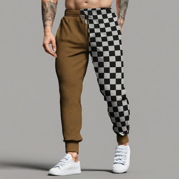 Sport Women'S Clothing Set Terry Jogger Checkerboard Hoodie And Track Pants