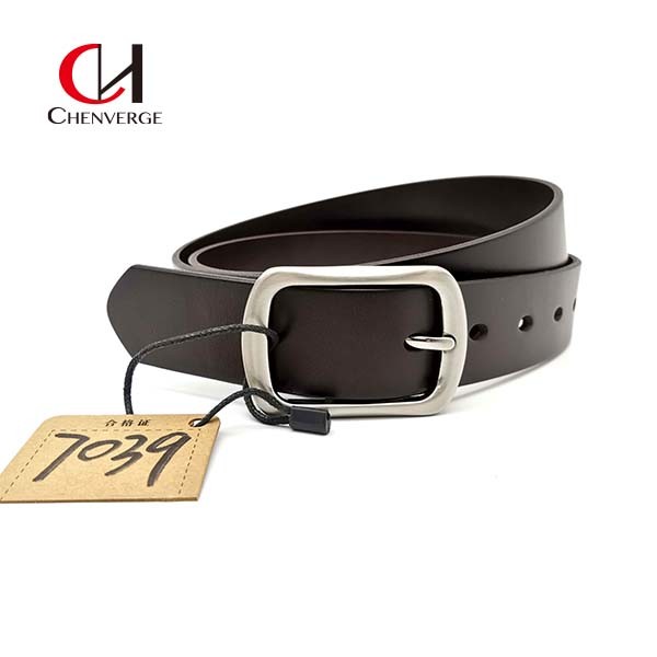 ODM Multiscene Braided Leather Belt Dark Brown With Pin Buckle