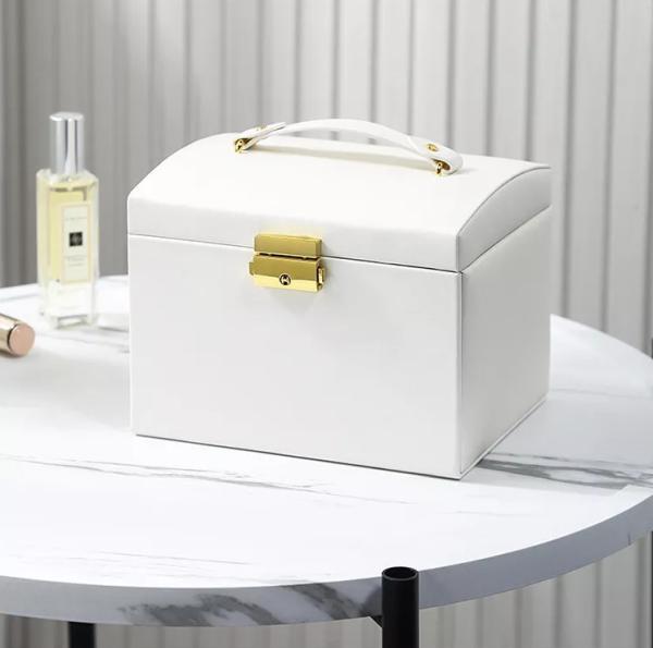 Flannelette Leather Jewelry Storage Box Greaseproof Earring Jewelry Box