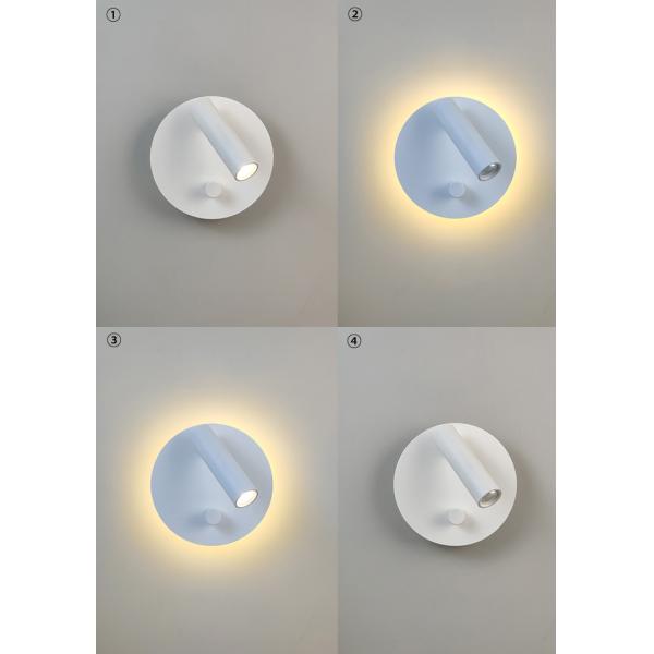 Manufacturer Creative rotating wall lamp bedside wall light bedroom hotel with switch spotlight reading lamps