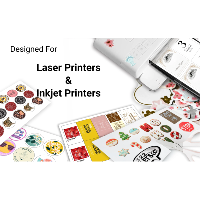 Self Adhesive A4 Label Stickers with Hot Melt Glue and Acrylic Glue