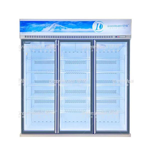 5 слоев Полки Серебро Шампанское цвет стеклянные дверные морозильники для замороженных морепродуктов