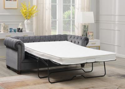 L 200cm Fabric Sofa Bed Double Chestfield Nails Buttons Fabric Queen Sofa Bed