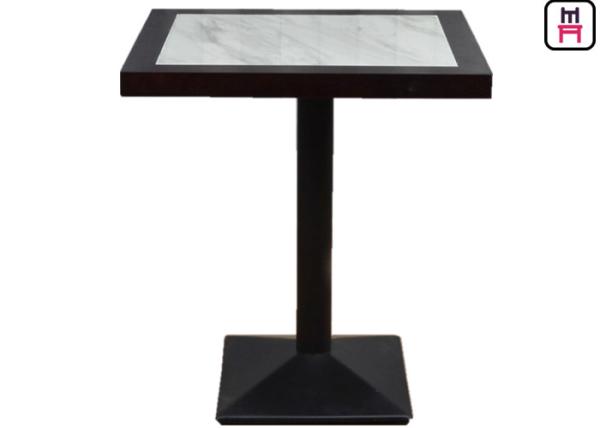 4 ferro de carcaça de mármore luxuoso da madeira 4ft*2ft inserir da mesa de jantar do restaurante dos assentos