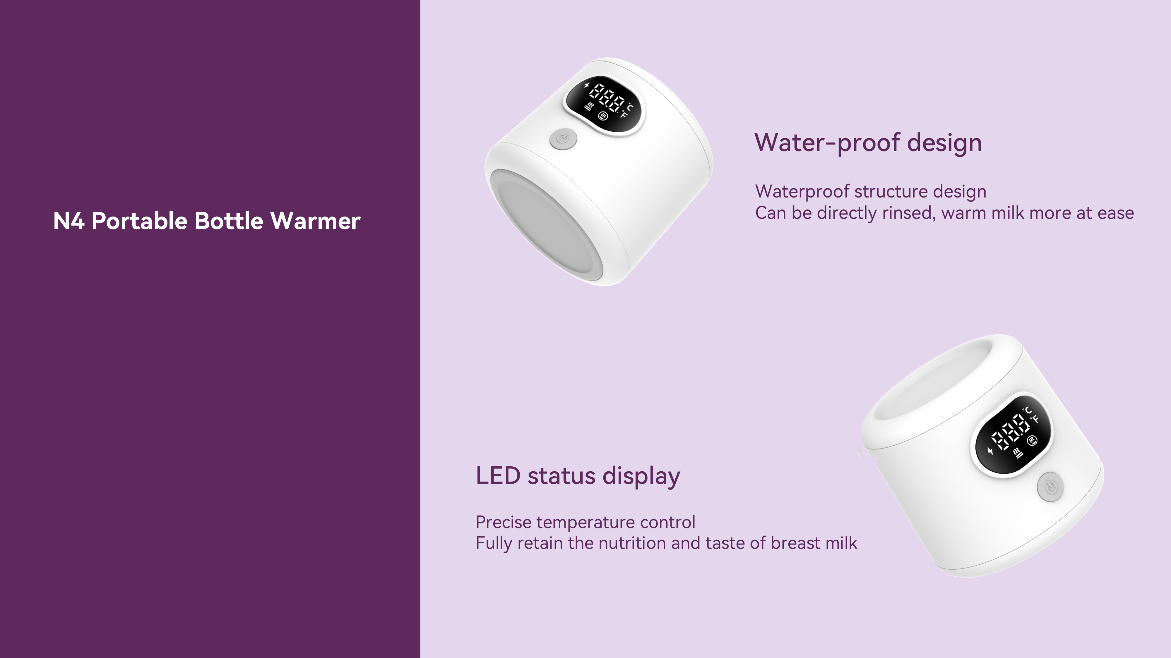 Le dernier chauffage rapide chauffe-bouteille portable avec 3 adaptateurs chauffe-bouteille de voyage sans fil avec la plupart des bouteilles