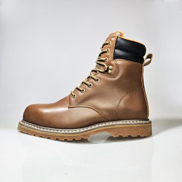Full Grain Leather Standard Length Lace Goodyear Hazard Resistant Boots Electric Shock Resistant Rubber Outsole