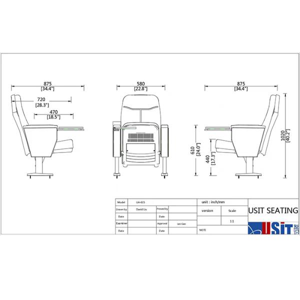 High Density Foam Folded Rocker Movie Theater Chair Home Theater Seat