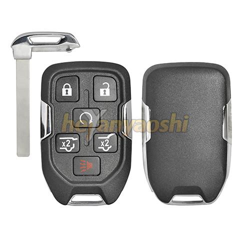 Chevrolet 6 Buttons Smart Key Shell HU100 Blade Plastic Brass Material