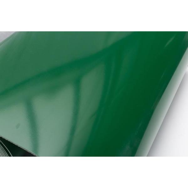 3mm Thickness Green Conveyor Belt In Roll , PVC Conveyor Belting Flame Resistant