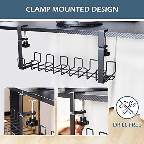 Neat and Tidy Cord Organizer Under Desk Cable Management for a Professional Look