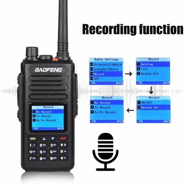 BAOFENG Digital Two Way Radio  DM-1702 DMR  TIER II  GPS Optional Dmr Phone Dual Band 5W