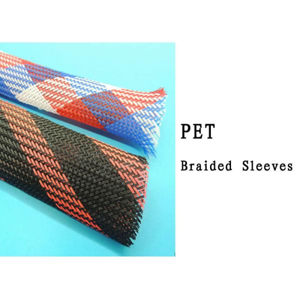 Hose Cable Harness Protection Braided Wire Sleeve , Pet Braided Sleeving UL Approval