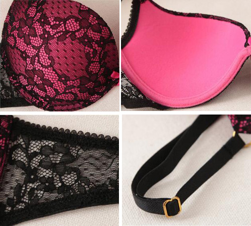 Wholesale Fashion Sexy Underwire Elastic Deep V Lace Bra Sets