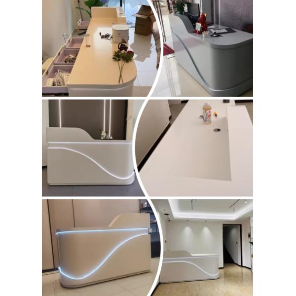 Hospitales de belleza modernos Gran clínica Compañía Recepción Con el mostrador de alta densidad de la hoja