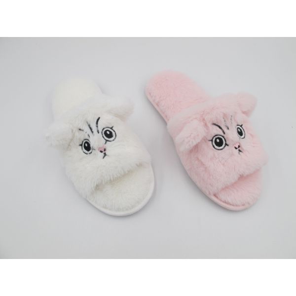 Womens House Slippers Animal Style With 3D Trims
