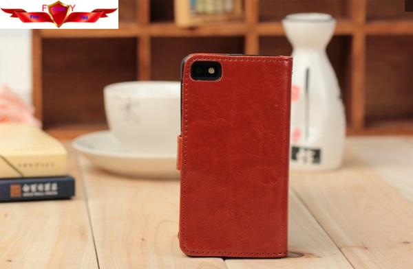 Genuine Sheepskin Leather Blackberry Z10 Wallet Leather Cases Multi Colors