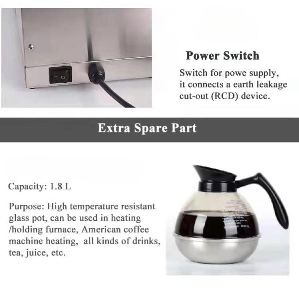 Espresso Coffee Making Machine with Electric Heating and CE Certification 1.6KW Power