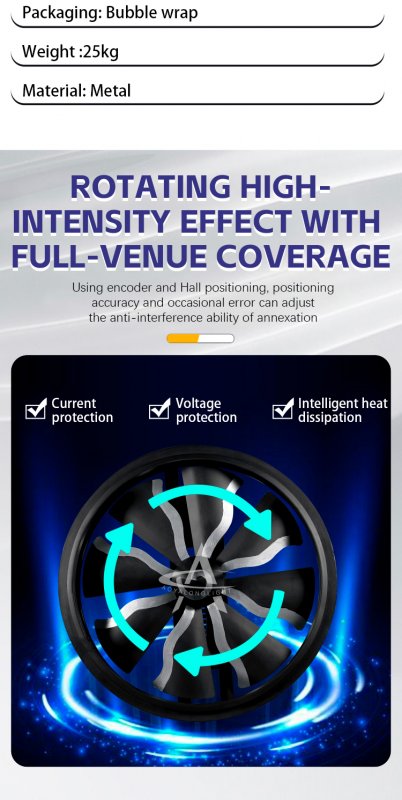 IP65 Aluminum Round Industrial Windmill Light with RGBW LED DMX512 Control for Corporate Events & Conferences