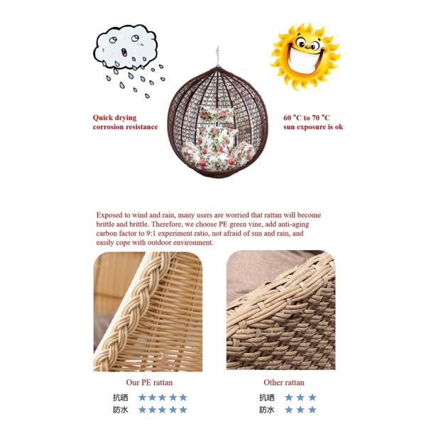 500 кг грузоподъемности висячий корзины стул с стойкой для семейной гостиной