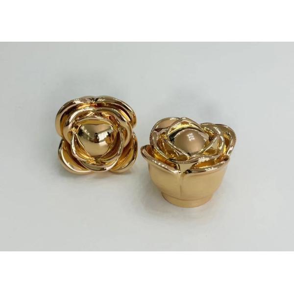 Floral-Shaped Zinc Alloy Perfume Bottle Caps Perfume Lids With Customized Logo