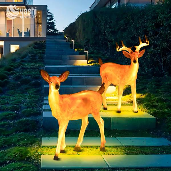 LED Giant Outdoor Christmas Reindeer Lantern for Hotel Decor