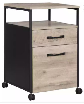 Industrial Vintage Office Steel Cabinet 2 Drawer Commercial Furniture