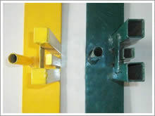 Powder Coated Red Construction Site Fencing Panels 6'x9.5' Mesh 50mm*100mm diameter 2.5mm wall thick 1.00mm