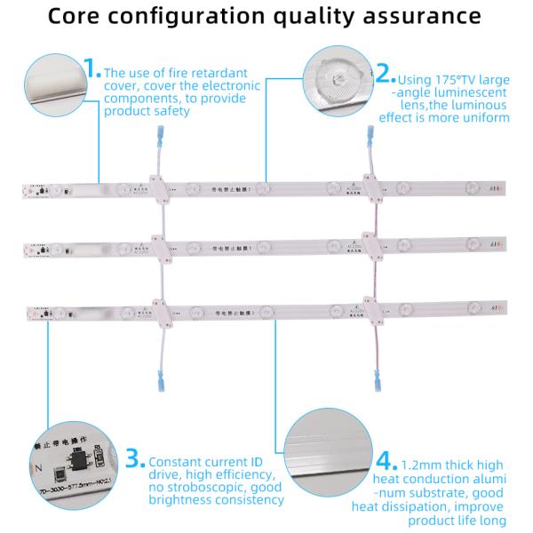 B102 SMD3030 120lm 3000W Diffuse Reflector Light Strip