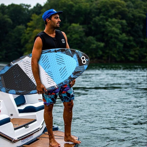 49'' Wakesurf Board Glass Stand Up Paddle Board Surfboard Blue Applicable People Unisex