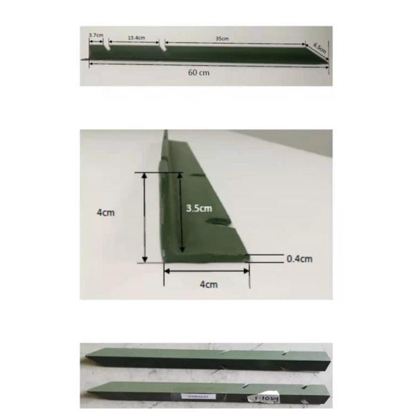 зеленый цвет столба угла утюга длины слабый стальной 45x45x5mm 2ft покрашенный для армии