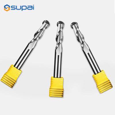 6mm 8mm CNC Milling Ball Nose Cutter For Wood With -6° Axial Rake Angle