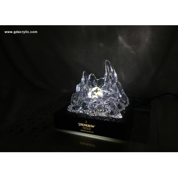 Customized moulding made iceberg shape Led lighting base Acrylic Bottle Glorifier