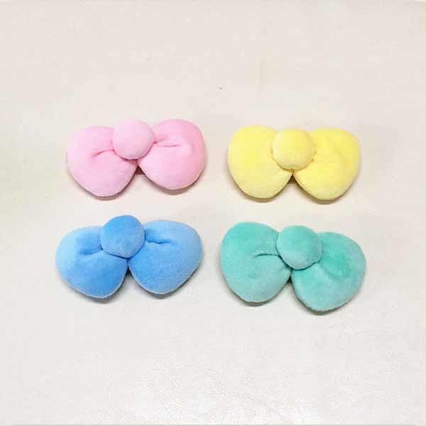 Lovely Ribbon Bow Crafts Flush Material For Garment / Headband Decoration
